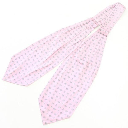 アスコットタイ・ペーズリー・ドット柄ピンク