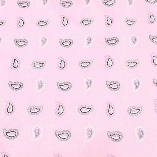 アスコットタイ・ペーズリー・ドット柄ピンク