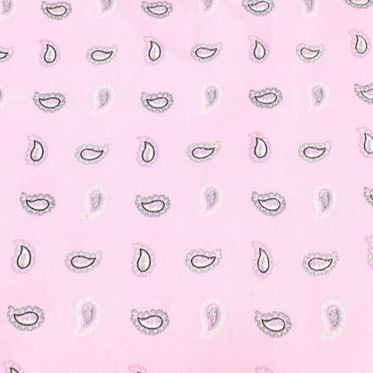 アスコットタイ・ペーズリー・ドット柄ピンク