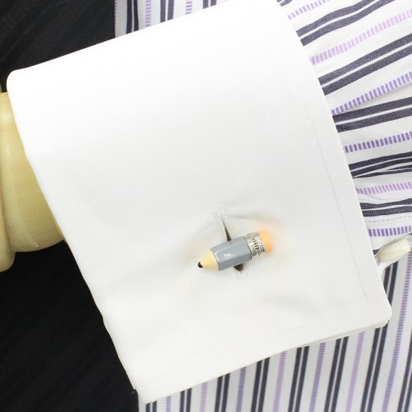 ころんとリアルでキュートな六角鉛筆のカフス(カフリンクス/カフスボタン)