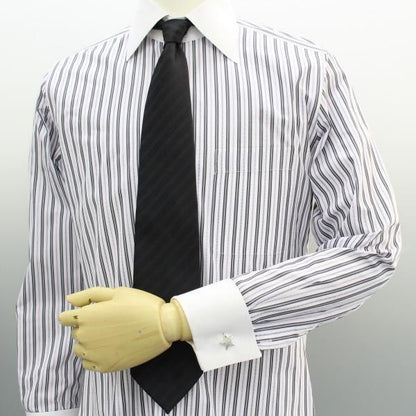 シルバー・ダブル・スターのカフス(カフリンクス/カフスボタン)