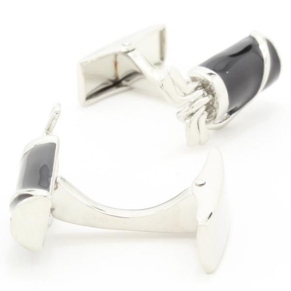 ブラックエナメル・ゴルフバッグのカフス(カフリンクス/カフスボタン)