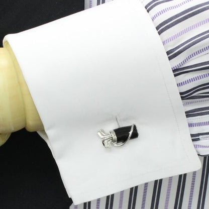 ブラックエナメル・ゴルフバッグのカフス(カフリンクス/カフスボタン)