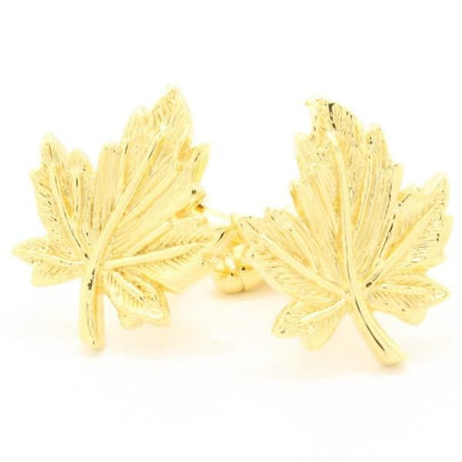 ゴールデン楓メープル・リーフのカフス(カフリンクス/カフスボタン)