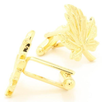 ゴールデン楓メープル・リーフのカフス(カフリンクス/カフスボタン)