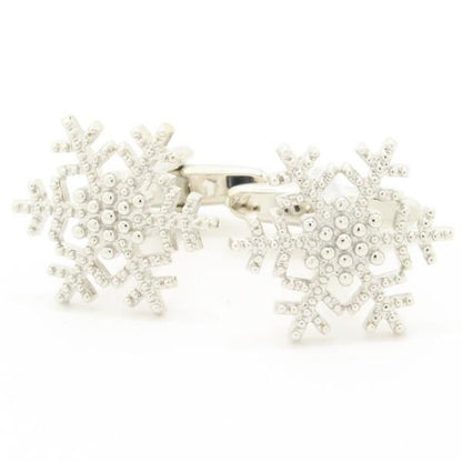 自然の芸術品・雪の結晶カフス(カフリンクス/カフスボタン)