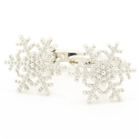 自然の芸術品・雪の結晶カフス(カフリンクス/カフスボタン)