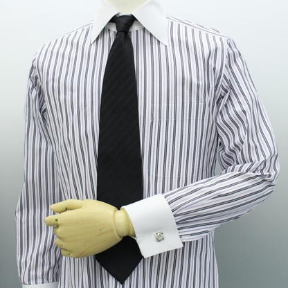 クリアストーン×フラワーデザインのカフス(カフリンクス/カフスボタン)