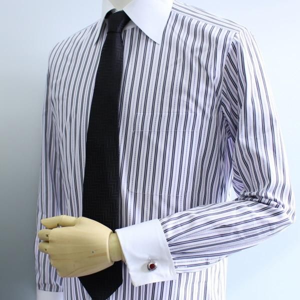 レッドストーンとブラックラインのカフス(カフリンクス/カフスボタン)