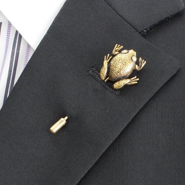 キラキラeyesカエルのラペルピン