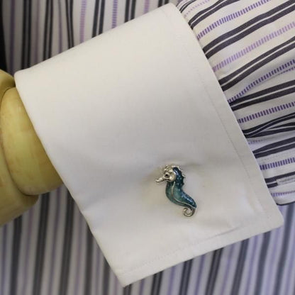 【取寄品】【SATURNO・サツルノ】SeaHorseタツノオトシゴのカフス(カフリンクス/カフスボタン)
