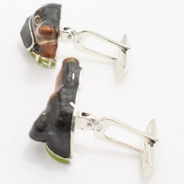 【取寄品】【SATURNO・サツルノ】優しく友好的な表情のダックスフンドのカフス(カフリンクス/カフスボタン)