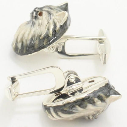 【取寄品】【SATURNO・サツルノ】ロングヘアが優雅なペルシャ猫のカフス(カフリンクス/カフスボタン)