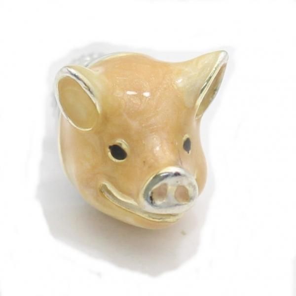 【SATURNO・サツルノ】ラペルピン・微笑み豚・ブタのタイタック(ピンブローチ)