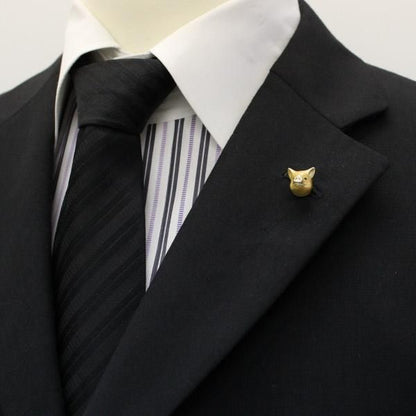 【SATURNO・サツルノ】ラペルピン・微笑み豚・ブタのタイタック(ピンブローチ)