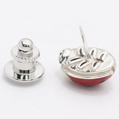 【SATURNO・サツルノ】ラペルピン・幸せを呼ぶ虫・てんとう虫のタイタック(ピンブローチ)