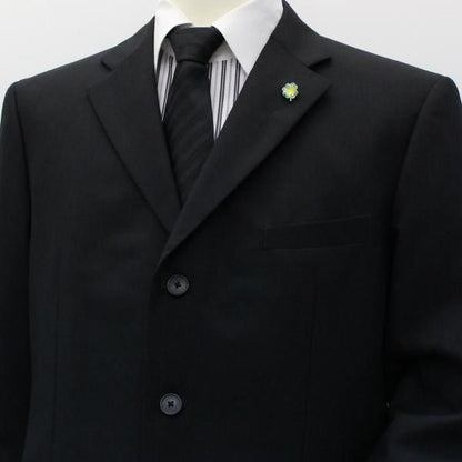 【SATURNO・サツルノ】ラペルピン・四つ葉のラッキークローバーのタイタック(ピンブローチ)