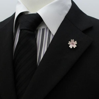 【SATURNO・サツルノ】ラペルピン・日本の心サクラ咲く桜のタイタック(ピンブローチ)