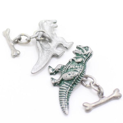 ティラノサウルスと骨のカフス(カフリンクス/カフスボタン)