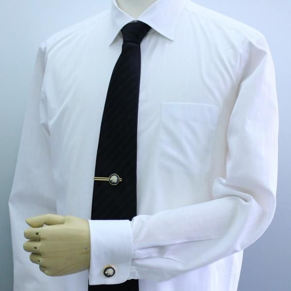 【陶華・TOHCA】ゴールド・ラウンド吠える虎カメオ・グレーのカフス(カフリンクス/カフスボタン)