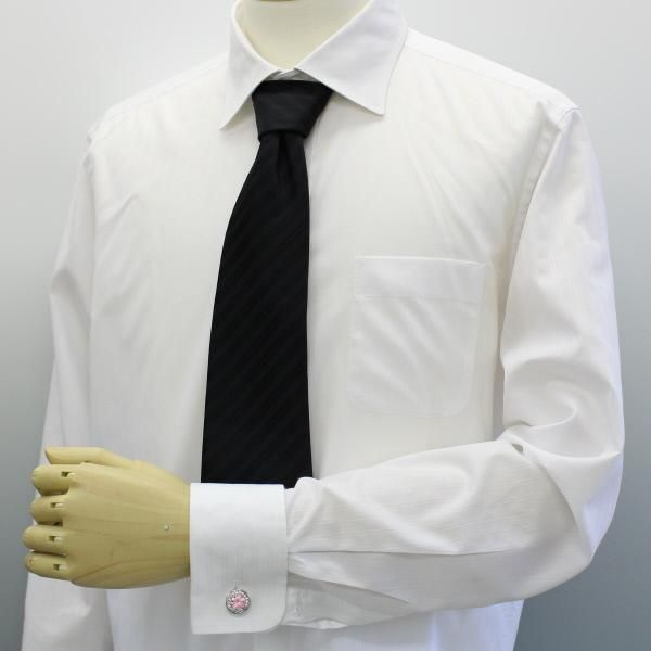 ラウンド・ピンク・きらきらストーンのカフス(カフリンクス/カフスボタン)