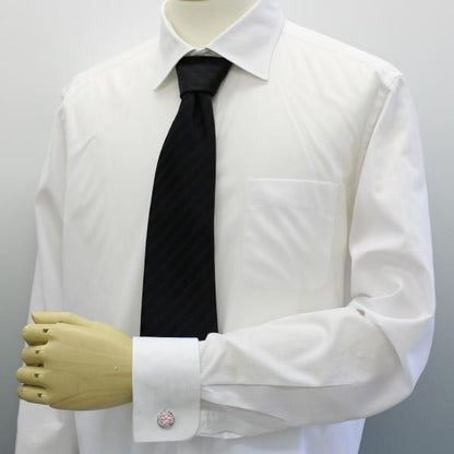 ラウンド・ピンク・きらきらストーンのカフス(カフリンクス/カフスボタン)