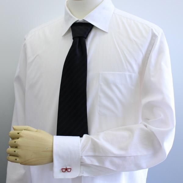 スパイシーなお洒落に赤い眼鏡・サングラスのカフス(カフリンクス/カフスボタン)