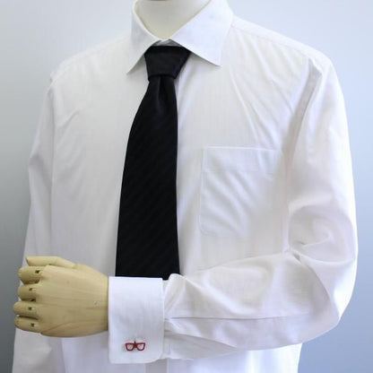 スパイシーなお洒落に赤い眼鏡・サングラスのカフス(カフリンクス/カフスボタン)