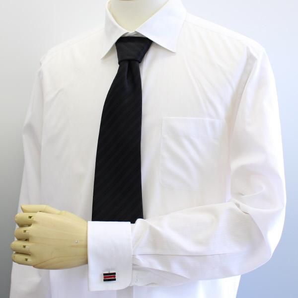 ブラック×レッドストーンラインのカフス(カフリンクス/カフスボタン)