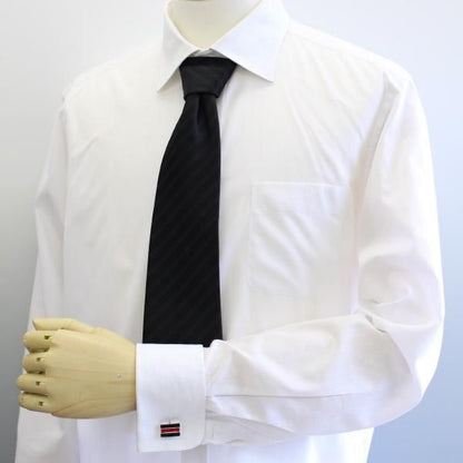 ブラック×レッドストーンラインのカフス(カフリンクス/カフスボタン)