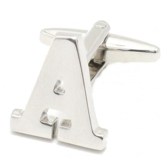 【バラ売り】シルバー・アルファベット【A】カフス(カフリンクス/カフスボタン)