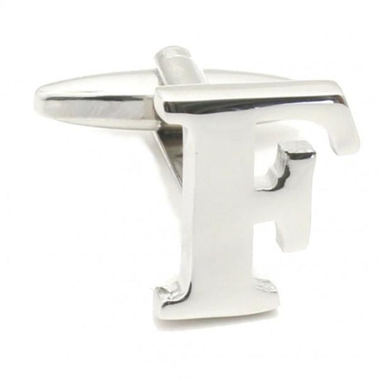 【バラ売り】シルバー・アルファベット【F】カフス(カフリンクス/カフスボタン)