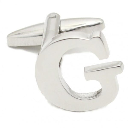 【バラ売り】シルバー・アルファベット【G】カフス(カフリンクス/カフスボタン)