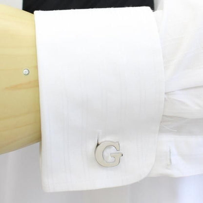 【バラ売り】シルバー・アルファベット【G】カフス(カフリンクス/カフスボタン)