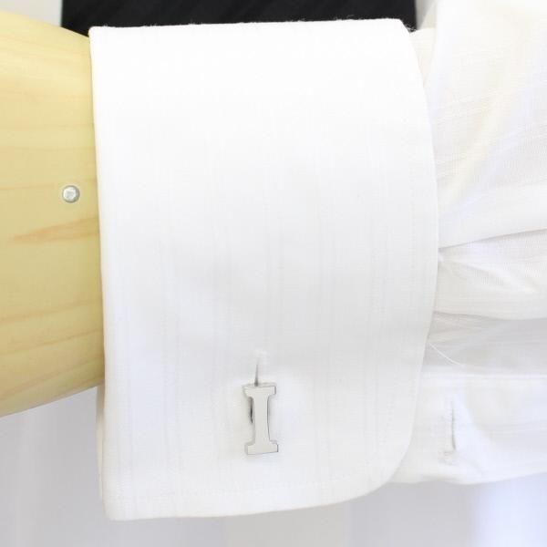 【バラ売り】シルバー・アルファベット【J】カフス(カフリンクス/カフスボタン)