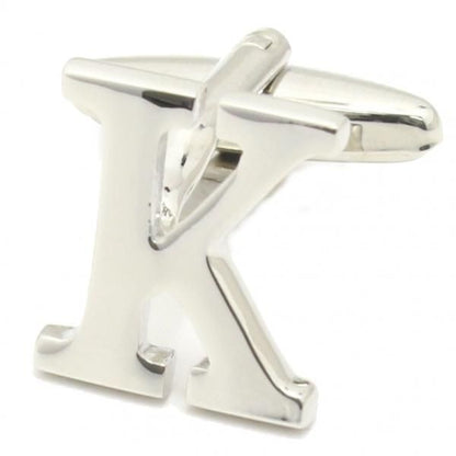 【バラ売り】シルバー・アルファベット【K】カフス(カフリンクス/カフスボタン)