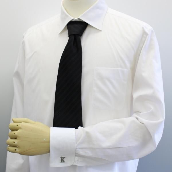 【バラ売り】シルバー・アルファベット【K】カフス(カフリンクス/カフスボタン)