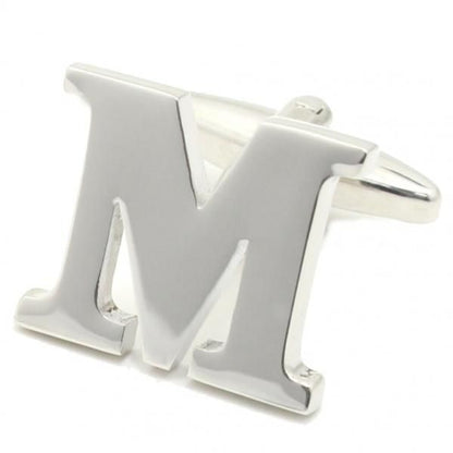 【バラ売り】シルバー・アルファベット【M】カフス(カフリンクス/カフスボタン)