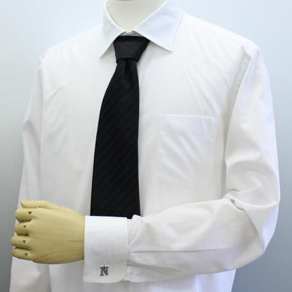 【バラ売り】シルバー・アルファベット【N】カフス(カフリンクス/カフスボタン)