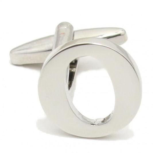 【バラ売り】シルバー・アルファベット【O】カフス(カフリンクス/カフスボタン)