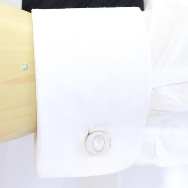 【バラ売り】シルバー・アルファベット【O】カフス(カフリンクス/カフスボタン)