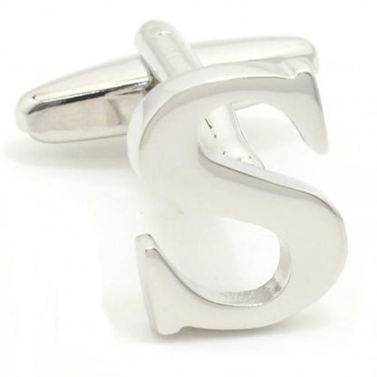 【バラ売り】シルバー・アルファベット【S】カフス(カフリンクス/カフスボタン)