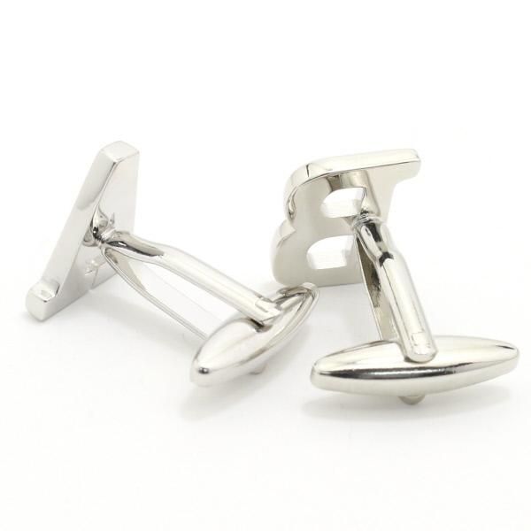 【バラ売り】シルバー・アルファベット【U】カフス(カフリンクス/カフスボタン)