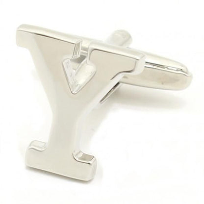 【バラ売り】シルバー・アルファベット【Y】カフス(カフリンクス/カフスボタン)