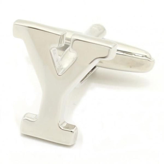 【バラ売り】シルバー・アルファベット【Y】カフス(カフリンクス/カフスボタン)