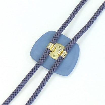 【陶華・TOHCA】台形・鳳凰フェニックス・ブルーのループタイ(ポーラー・タイ)