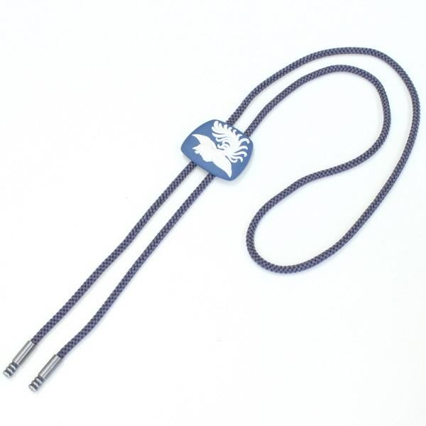 【陶華・TOHCA】台形・鳳凰フェニックス・ブルーのループタイ(ポーラー・タイ)