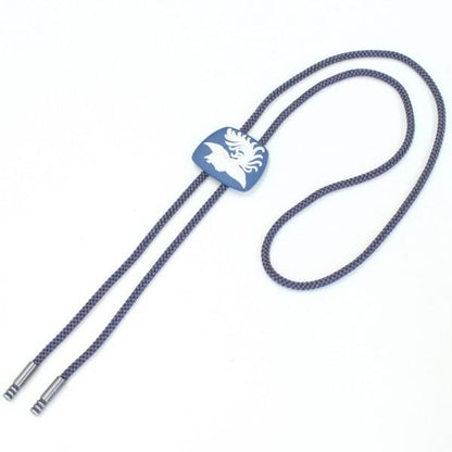 【陶華・TOHCA】台形・鳳凰フェニックス・ブルーのループタイ(ポーラー・タイ)