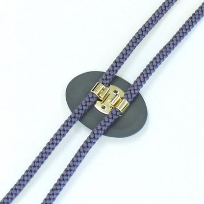 【陶華・TOHCA】オーバル・白鳥と車・グレーのループタイ(ポーラー・タイ)