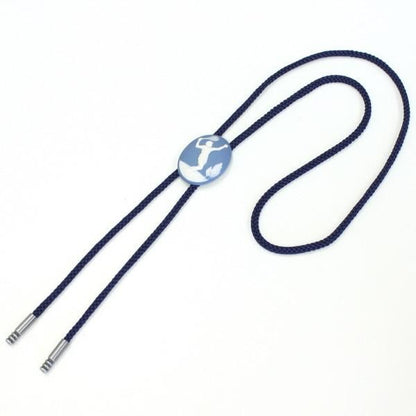 【陶華・TOHCA】オーバル・テニスプレイヤー・ブルーのループタイ(ポーラー・タイ)